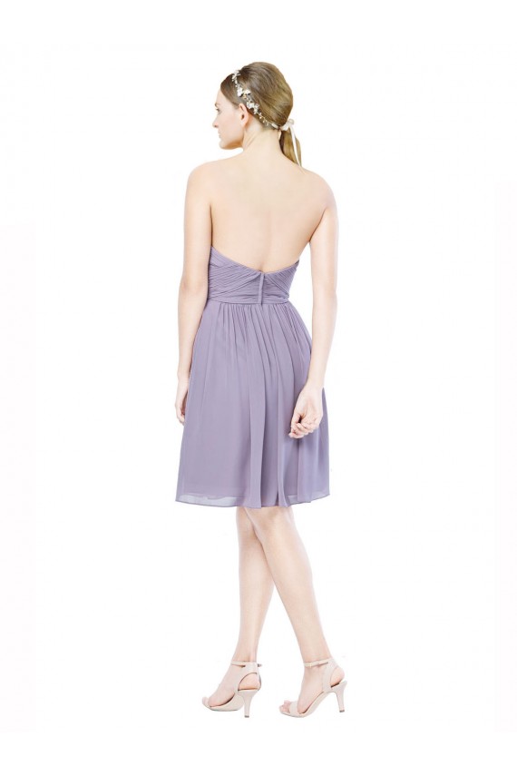 Acheter Bordeaux Trapèze Mousseline Courte Robes demoiselle d'honneur / Robes de cocktail