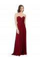 Acheter Bordeaux Trapèze Mousseline Longue Robes demoiselle d'honneur