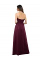 Acheter Bordeaux Trapèze Sans bretelle Tulle Longue Robes demoiselle d'honneur