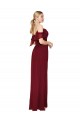 Acheter Bordeaux Trompette Épaule Dénudée Mousseline Longue Formelles Robes demoiselle d'honneur / Robes de soirée / Robes de bal