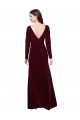 Acheter Bordeaux foncé Fourreau Col V Spandex Longue Robes demoiselle d'honneur / Robes de bal