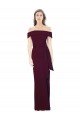 Acheter Bordeaux foncé Sirène Épaule Dénudée Crêpe Stretch Longue Formelles Robes demoiselle d'honneur / Robes de soirée / Robes de bal