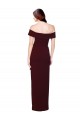 Acheter Bordeaux foncé Sirène Épaule Dénudée Crêpe Stretch Longue Formelles Robes demoiselle d'honneur / Robes de soirée / Robes de bal