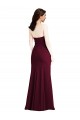 Acheter Bordeaux foncé Trompette Sans bretelle Crêpe Stretch Longue Robes demoiselle d'honneur / Robes de bal