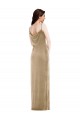 Acheter Champagne Fourreau Velours Stretch Longue Formelles Robes demoiselle d'honneur / Robes de soirée / Robes de bal