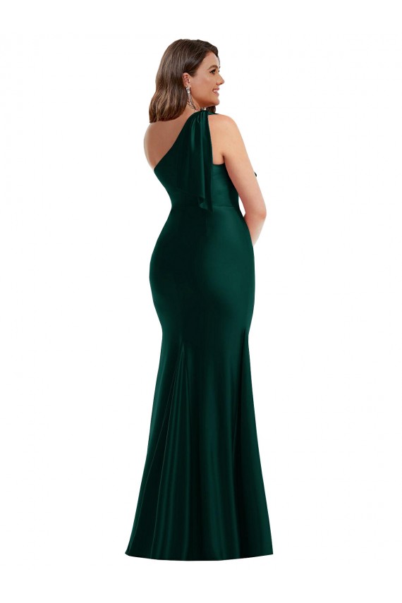 Acheter Evergreen Sirène Satiné Soyeux Longue Formelles Robes demoiselle d'honneur / Robes de soirée / Robes de bal