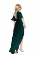 Acheter Evergreen Trapèze Col rond Mousseline Longue Asymétrique Robes demoiselle d'honneur