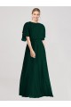 Acheter Evergreen Trapèze Col rond Mousseline Longue Robes demoiselle d'honneur