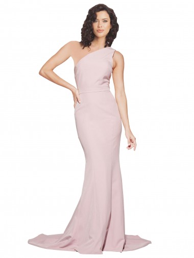 Acheter Fourreau Balayage train Crêpe Stretch Longue Robes demoiselle d'honneur / Robes de bal