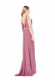 Acheter Fourreau Col Haut Mousseline Longue Robes demoiselle d'honneur / Robes de bal