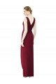 Acheter Fourreau Col V Mousseline Longue Robes demoiselle d'honneur
