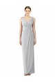 Acheter Fourreau Col V Mousseline Longue Robes demoiselle d'honneur