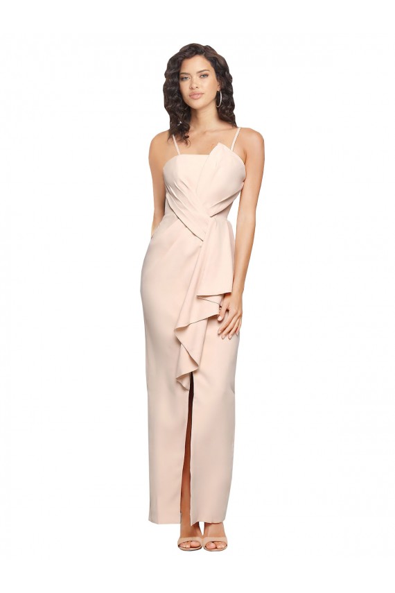 Acheter Fourreau Sans bretelle Crêpe Stretch Longue Robes demoiselle d'honneur / Robes de bal