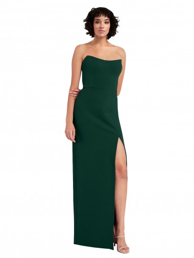 Acheter Fourreau Scoop Sans bretelle Crêpe Stretch Longue Formelles Robes demoiselle d'honneur / Robes de soirée / Robes de bal