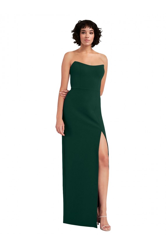 Acheter Fourreau Scoop Sans bretelle Crêpe Stretch Longue Formelles Robes demoiselle d'honneur / Robes de soirée / Robes de bal