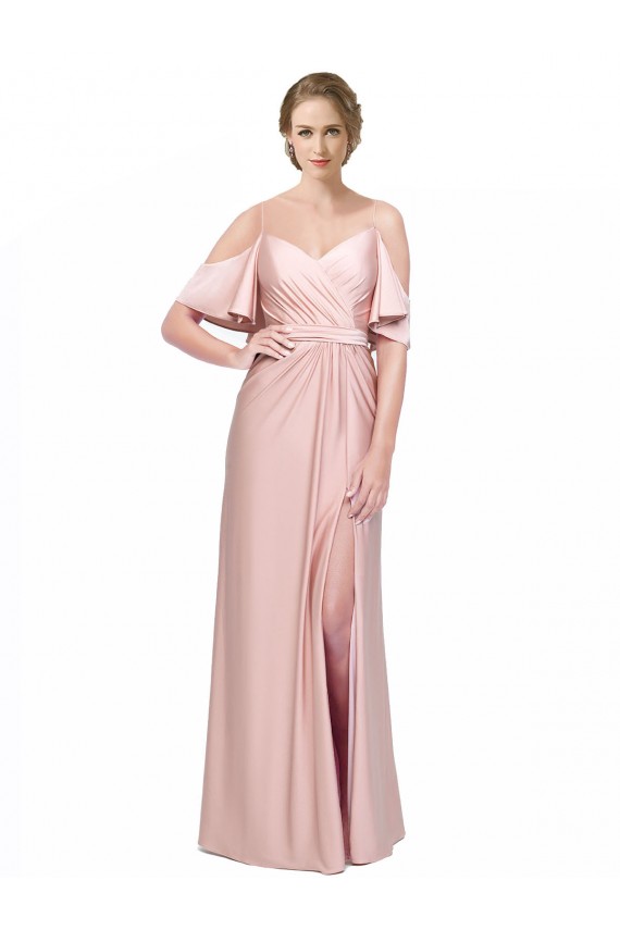 Acheter Fourreau Épaule Dénudée Satiné Soyeux Longue Formelles Robes demoiselle d'honneur / Robes de soirée / Robes de bal