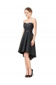 Acheter Gris ardoise Trapèze Dentelle Courte Asymétrique Robes demoiselle d'honneur / Robes de cocktail
