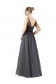 Acheter Gris ardoise Trapèze Tulle Longue Robes demoiselle d'honneur
