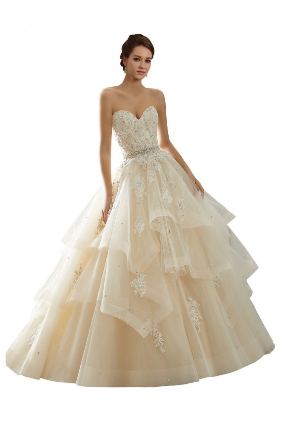 Acheter Ivoire & Champagne Princesse Tulle Dentelle Robes de mariée