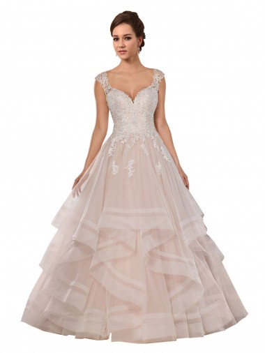 Acheter Ivoire & Champagne Princesse Tulle Dentelle Robes de mariée