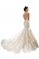 Acheter Ivoire & Champagne Sirène Col V Tulle Dentelle Classique Robes de mariée