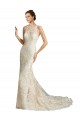 Acheter Ivoire & Champagne Sirène Illusion Tulle Dentelle Classique Robes de mariée