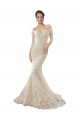 Acheter Ivoire & Champagne Sirène Épaule Dénudée Tulle Dentelle Robes de mariée