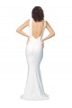 Acheter Ivoire Fourreau Col Haut Crêpe Stretch Longue Formelles Robes demoiselle d'honneur / Robes de soirée / Robes de bal