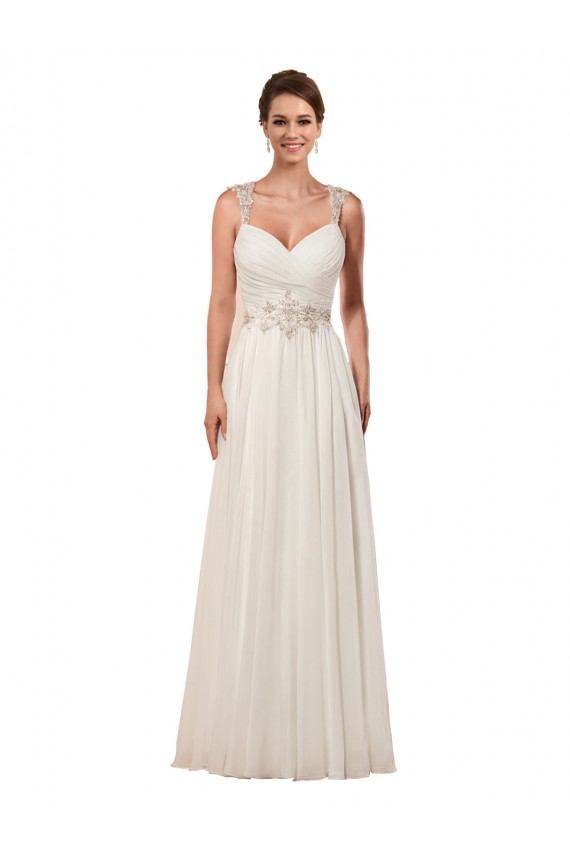 Acheter Ivoire Fourreau Mousseline Robes de mariée