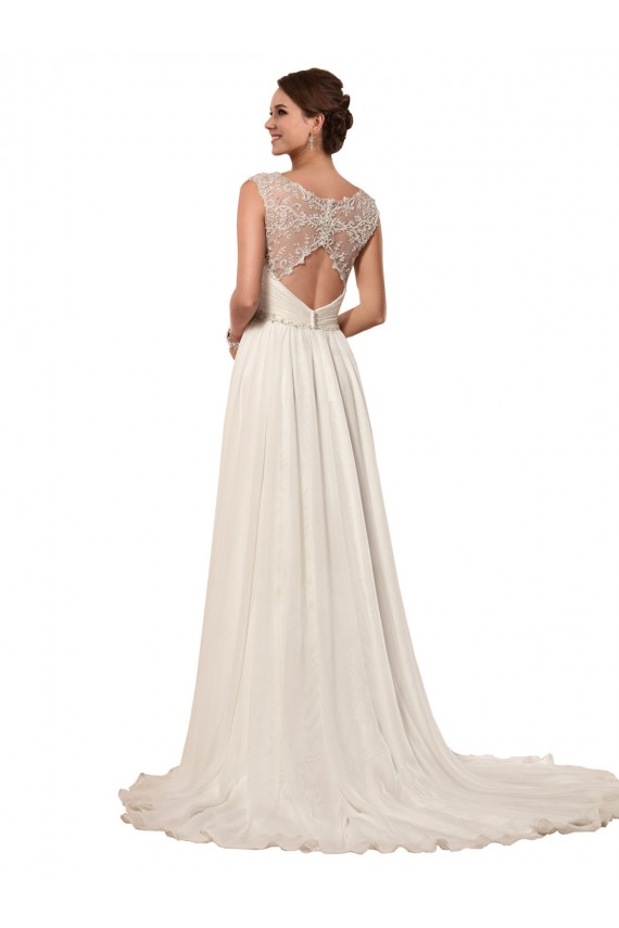 Acheter Ivoire Fourreau Mousseline Robes de mariée
