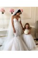 Acheter Ivoire Princesse Bateau Tulle Dentelle Longue Robes de demoiselle d'honneur - fillette