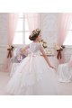 Acheter Ivoire Princesse Tulle Dentelle Longue Robes de demoiselle d'honneur - fillette