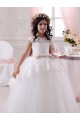 Acheter Ivoire Princesse Tulle Dentelle Longue Robes de demoiselle d'honneur - fillette