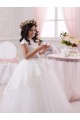Acheter Ivoire Princesse Tulle Dentelle Longue Robes de demoiselle d'honneur - fillette