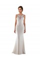 Acheter Ivoire Sirène Balayage train Dentelle Crêpe Stretch Robes de mariée