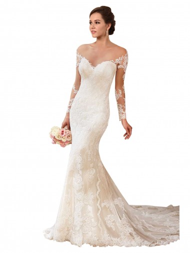 Acheter Ivoire Sirène Dentelle Robes de mariée