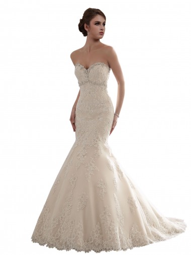 Acheter Ivoire Sirène Tulle Dentelle Classique Robes de mariée