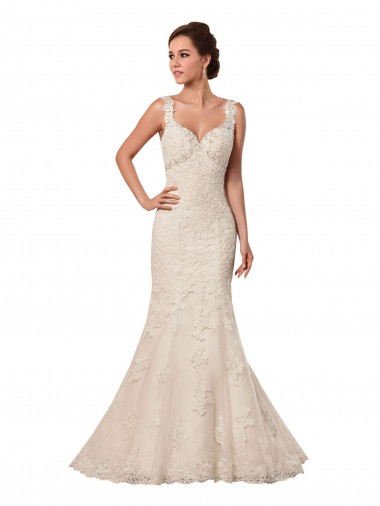 Acheter Ivoire Sirène Tulle Dentelle Robes de mariée