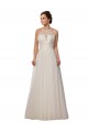 Acheter Ivoire Trapèze Illusion Balayage train Tulle Robes de mariée