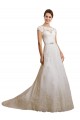 Acheter Ivoire Trapèze Illusion Tulle Dentelle Classique Robes de mariée