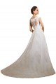 Acheter Ivoire Trapèze Illusion Tulle Dentelle Classique Robes de mariée