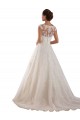 Acheter Ivoire Trapèze Illusion Tulle Dentelle Classique Robes de mariée