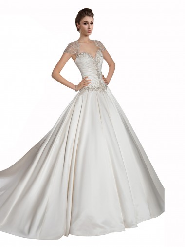 Acheter Ivoire Trapèze Satiné Robes de mariée