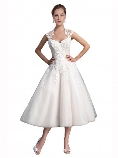 Acheter Ivoire Trapèze Tulle Dentelle Plage Robes de mariée