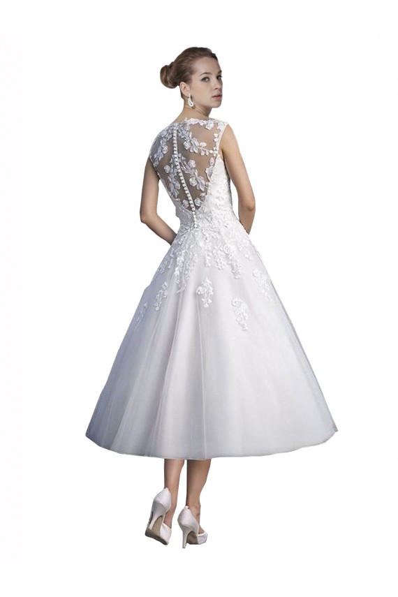 Acheter Ivoire Trapèze Tulle Dentelle Plage Robes de mariée