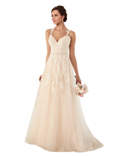 Acheter Ivoire Trapèze Tulle Dentelle Robes de mariée