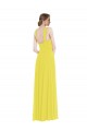 Acheter Jaune Trapèze Bretelles spaghetti Mousseline Longue Robes demoiselle d'honneur
