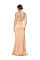 Acheter Light Copper Fourreau Satiné Stretch Longue Formelles Robes demoiselle d'honneur / Robes de soirée / Robes de bal