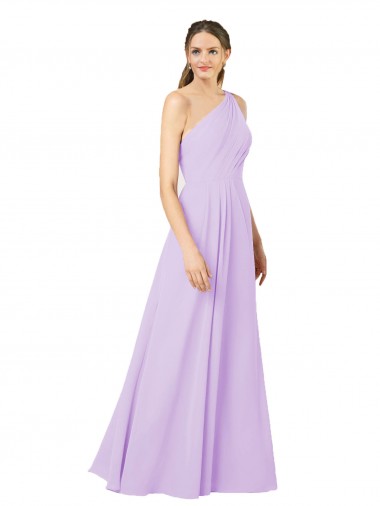 Acheter Lilas Fourreau Mousseline Longue Formelles Robes demoiselle d'honneur / Robes de soirée