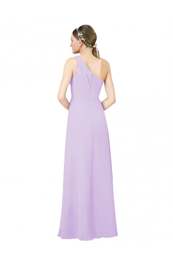 Acheter Lilas Fourreau Mousseline Longue Formelles Robes demoiselle d'honneur / Robes de soirée